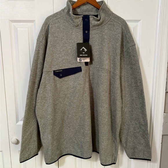 Dri Duck DRI Men’s Long Sleeve 1/4 button Denali Mountain Fleece Pullover 4XL - Picture 12 of 12